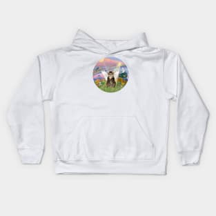 "Cloud Angel" Featuring a Brown Tabby Tiger Cat Kids Hoodie